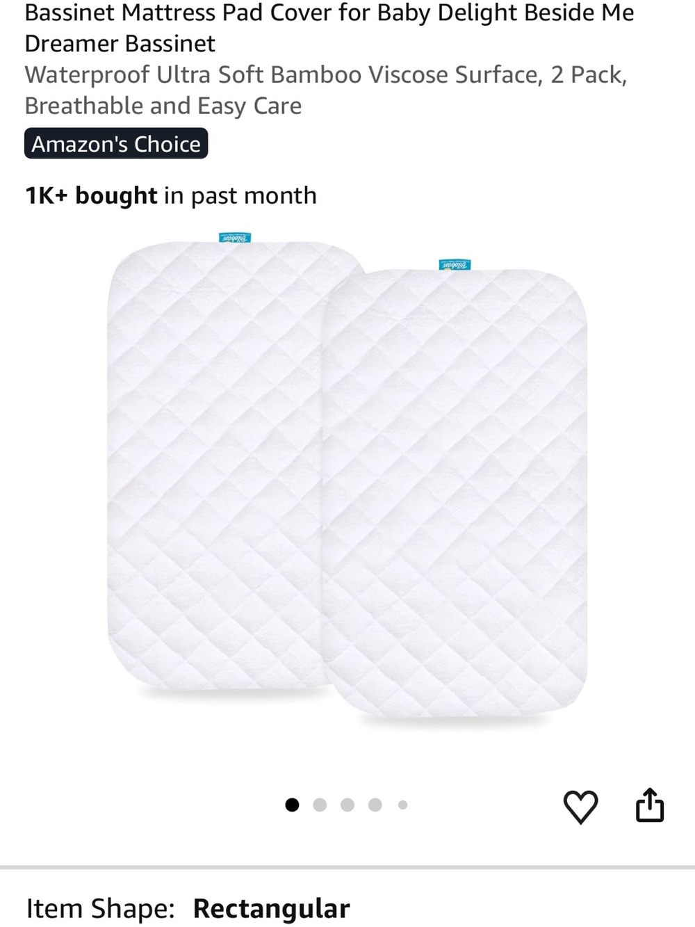 Baby delight bedside me bassinet Mattress Pad Cover x 2, 3 sheets